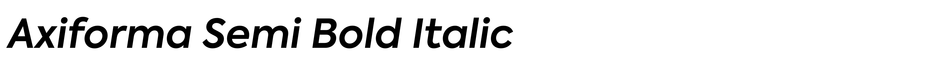 Axiforma Semi Bold Italic